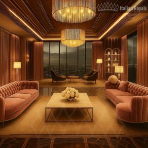 Milano Sovrana Antique Rose Velvet Custom Curtain