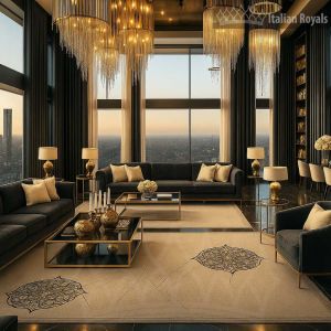 Milano Sovrana Charcoal Steel Velvet Custom Curtain