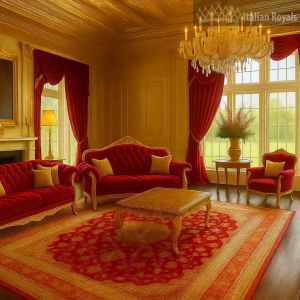 Milano Sovrana Merlot Red Velvet Custom Curtain